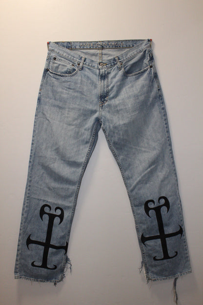 CROSS PRINT DENIMS