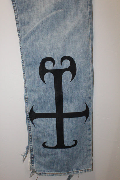 CROSS PRINT DENIMS