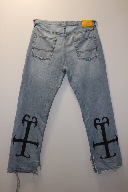 CROSS PRINT DENIMS